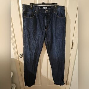 Carhartt Jeans Mens Relaxed Fit Dark Blue Work 100% Cotton Size 38x36